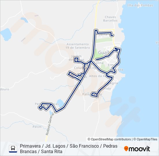 Mapa da linha 904 HAVAN / CIRCULAR de ônibus