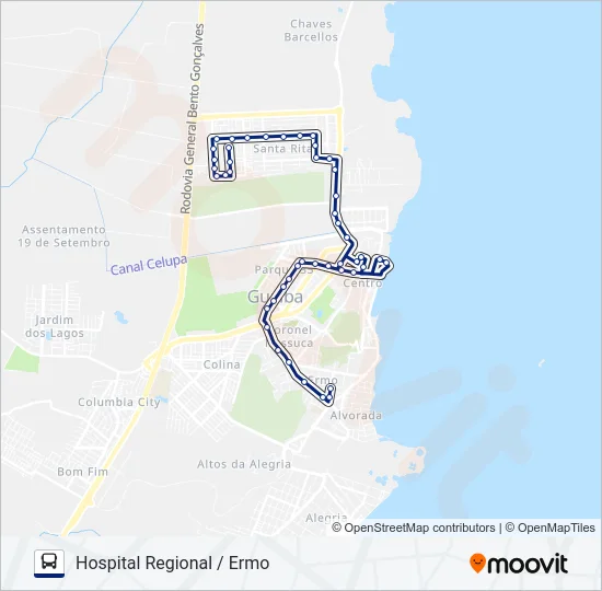 306 COHAB NORTE / ERMO Bus Line Map