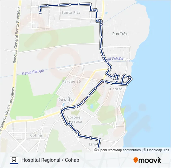 306 COHAB NORTE / ERMO Bus Line Map