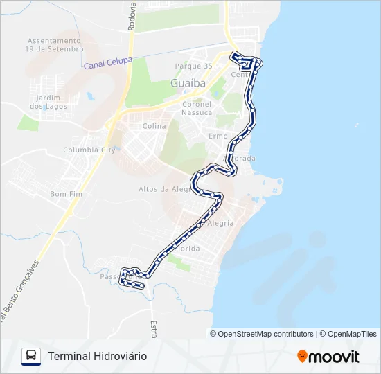 621 PRIMAVERA / CENTRO Bus Line Map