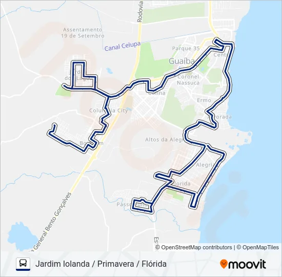 901 SÃO FRANCISCO / ZONA SUL Bus Line Map