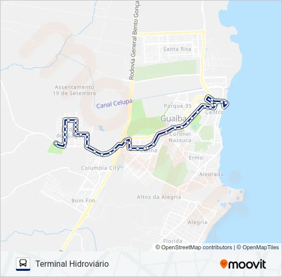 510 JARDIM DOS LAGOS / CENTRO Bus Line Map