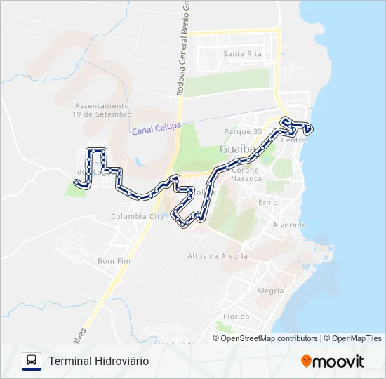 511 JARDIM DOS LAGOS / COLINA / CENTRO Bus Line Map