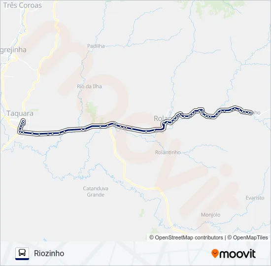 0542 TAQUARA - RIOZINHO Bus Line Map