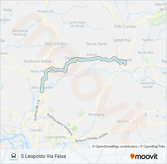 R705 TAQUARA / SÃO LEOPOLDO Bus Line Map