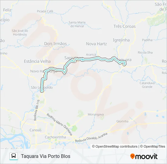 R705 TAQUARA / SÃO LEOPOLDO Bus Line Map