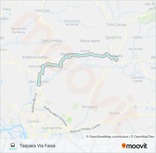 R705 TAQUARA / SÃO LEOPOLDO Bus Line Map