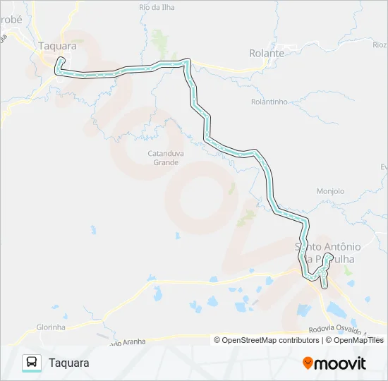 R545 TAQUARA / SANTO ANTÔNIO Bus Line Map