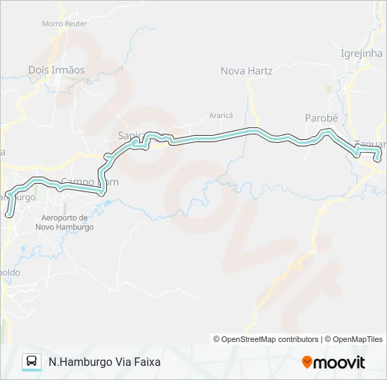 R721 TAQUARA / NOVO HAMBURGO Bus Line Map