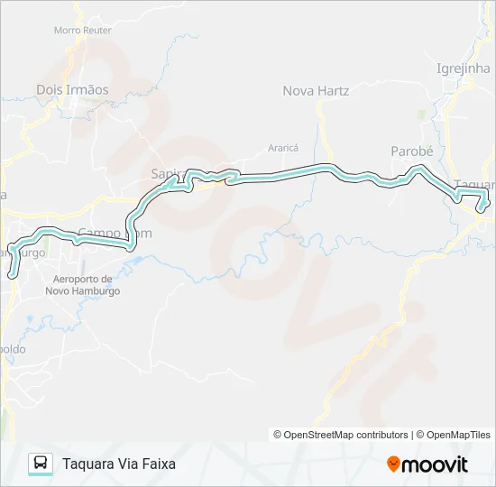 R721 TAQUARA / NOVO HAMBURGO Bus Line Map