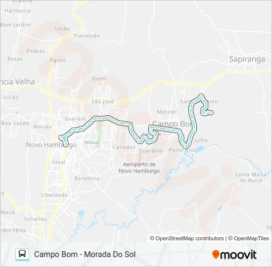 R053 CAMPO BOM / NOVO HAMBURGO Bus Line Map