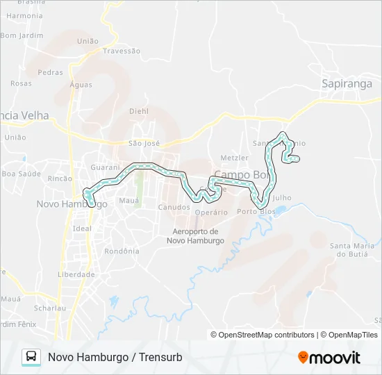 R053 CAMPO BOM / NOVO HAMBURGO Bus Line Map