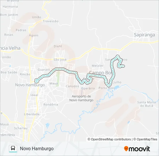 R053 CAMPO BOM / NOVO HAMBURGO Bus Line Map