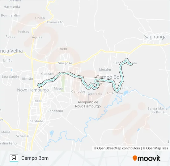 R053 CAMPO BOM / NOVO HAMBURGO Bus Line Map