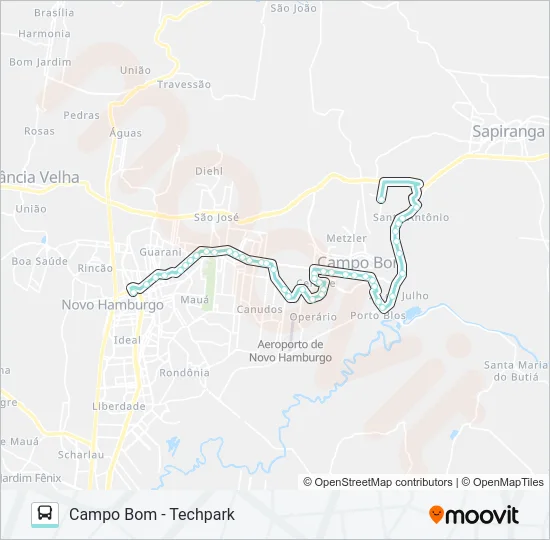 R053 CAMPO BOM / NOVO HAMBURGO Bus Line Map