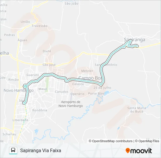 R720 SAPIRANGA / NOVO HAMBURGO Bus Line Map