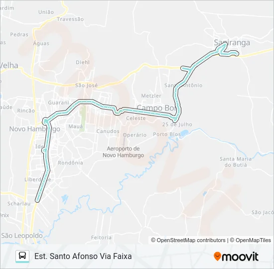 R720 SAPIRANGA / NOVO HAMBURGO Bus Line Map