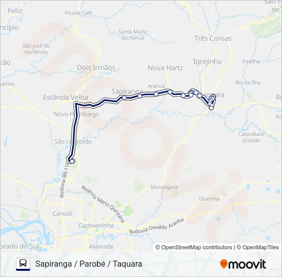 RT61 ROTA UNIVERSITÁRIA UNISINOS Bus Line Map