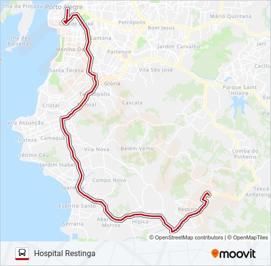 LOTAÇÃO 10.6 RESTINGA bus Line Map