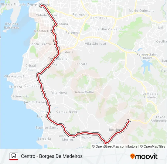 LOTAÇÃO 10.6 RESTINGA Bus Line Map