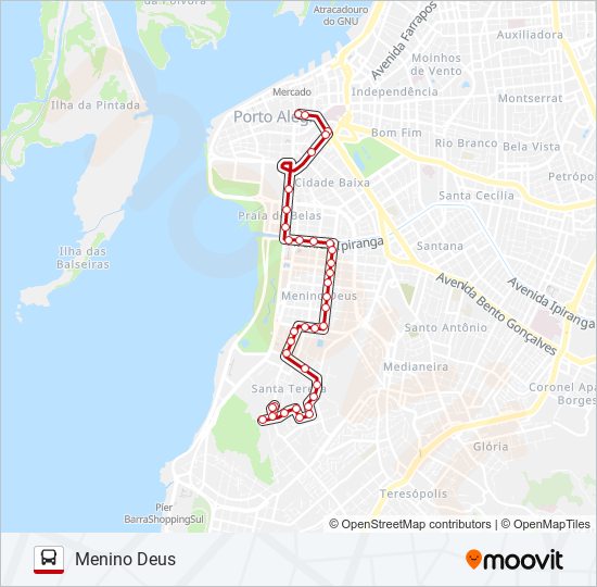 LOTAÇÃO 02.1 MENINO DEUS bus Line Map