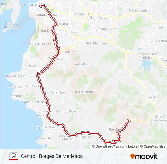 LOTAÇÃO 10.62 RESTINGA VELHA Bus Line Map