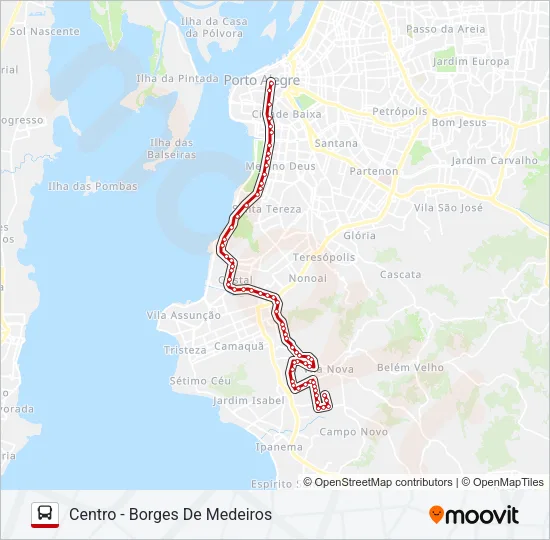 LOTAÇÃO 20.4 JARDIM VILA NOVA Bus Line Map