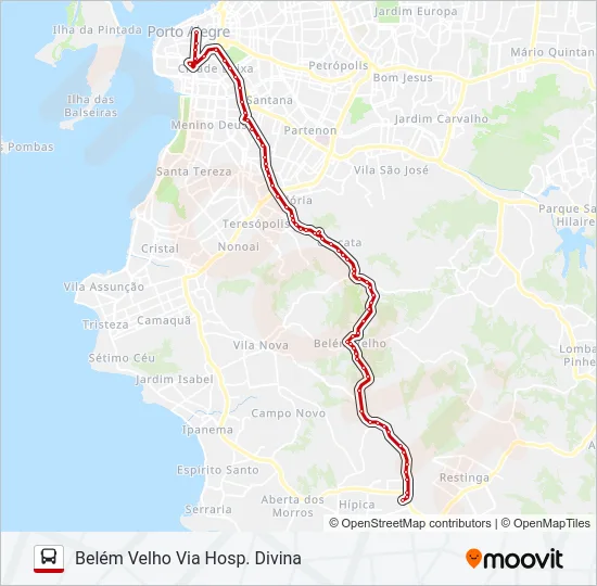 LOTAÇÃO 20.6 GLÓRIA / COSTA GAMA Bus Line Map