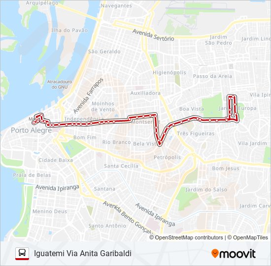 LOTAÇÃO 50.3 MONT' SERRAT - ANITA bus Line Map