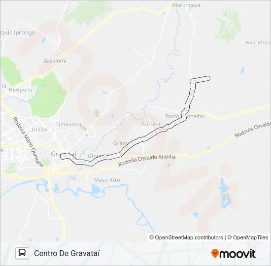 T3 XARÁ Bus Line Map