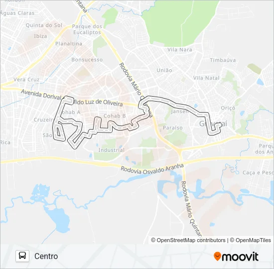 S1 COHAB Bus Line Map