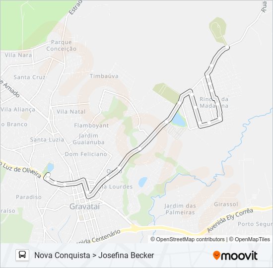 Mapa da linha COL COLEGIAL de ônibus