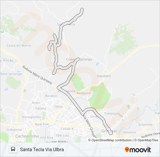 Mapa da linha COL COLEGIAL de ônibus