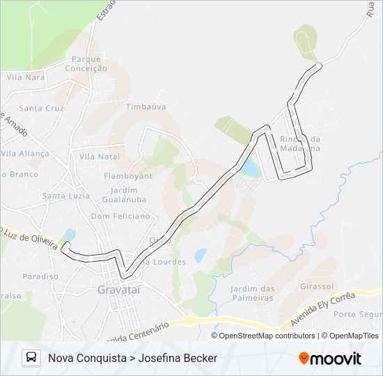 Mapa da linha COL COLEGIAL de ônibus