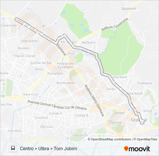 Mapa da linha COL COLEGIAL de ônibus
