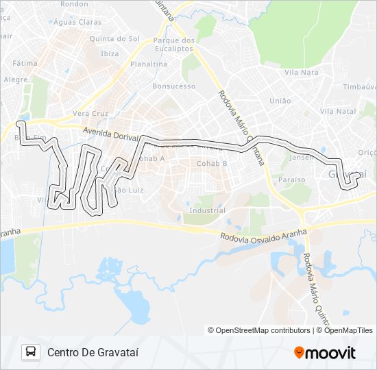 Mapa da linha S3 VILA RICA de ônibus