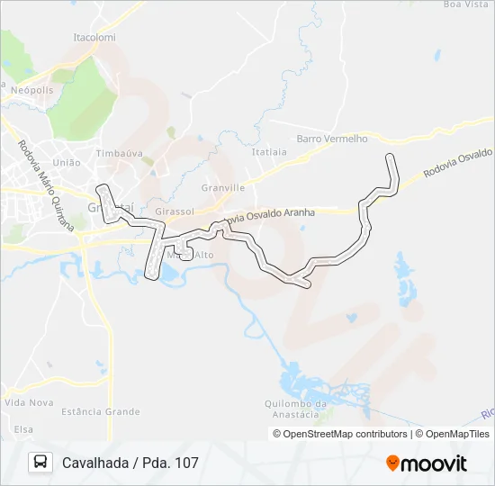 26027 CAVALHADA Bus Line Map