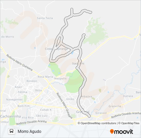 MG4 MORRO AGUDO bus Line Map