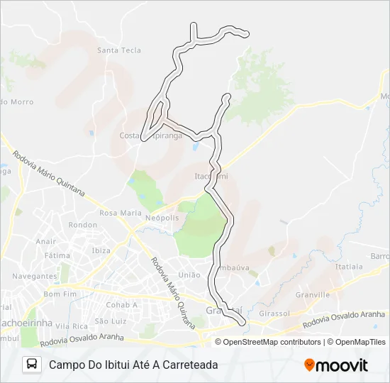 MG4 MORRO AGUDO Bus Line Map
