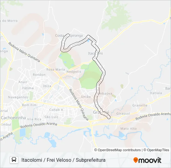 MG4 MORRO AGUDO Bus Line Map