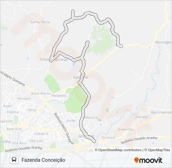 MG4 MORRO AGUDO Bus Line Map