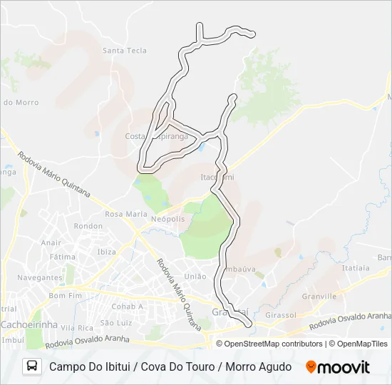 MG4 MORRO AGUDO Bus Line Map