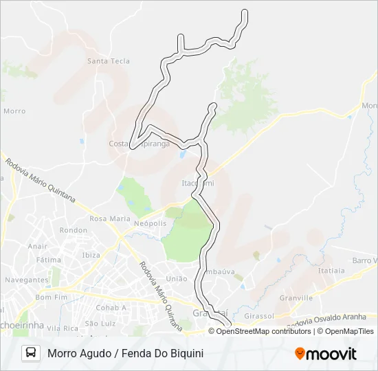 MG4 MORRO AGUDO Bus Line Map