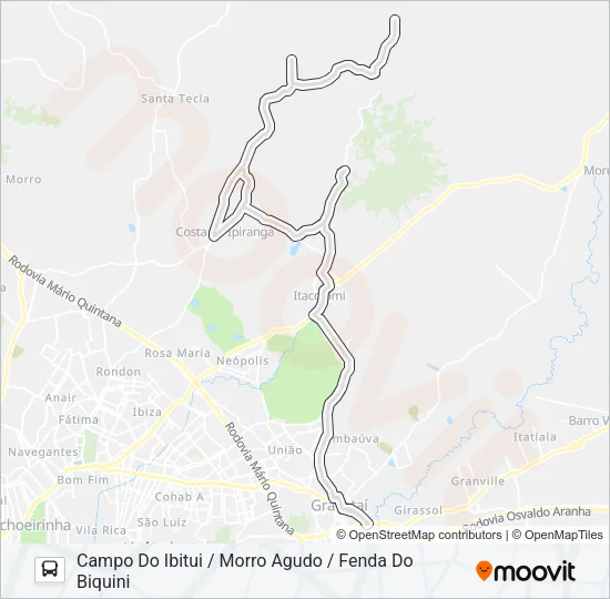 MG4 MORRO AGUDO Bus Line Map