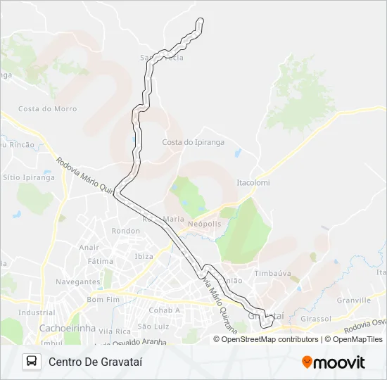 ST1 SANTA TECLA Bus Line Map