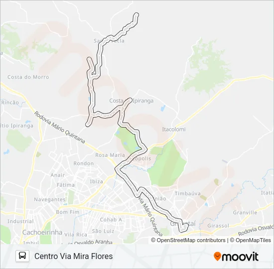 ST1 SANTA TECLA Bus Line Map