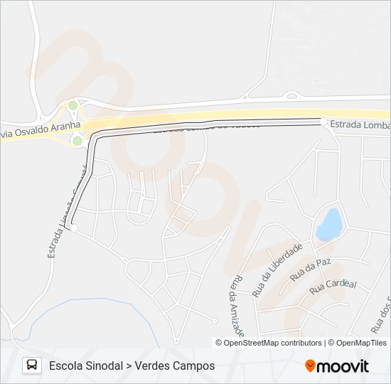 Mapa da linha MA4 CAÇA E PESCA de ônibus