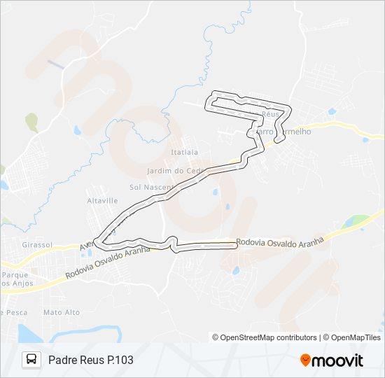Mapa de MA4 CAÇA E PESCA de autobús