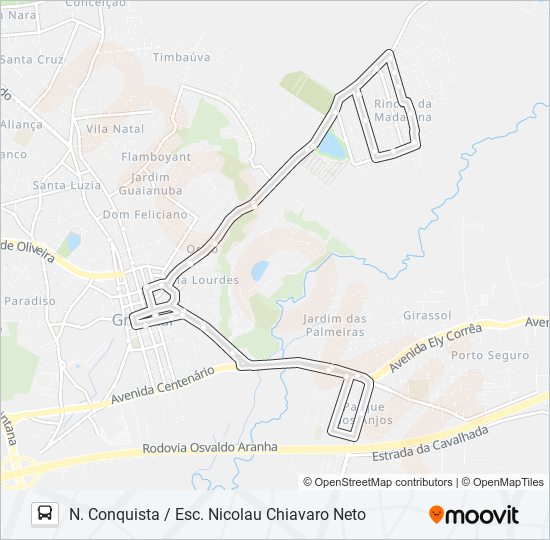 NC1 NOVA CONQUISTA bus Line Map