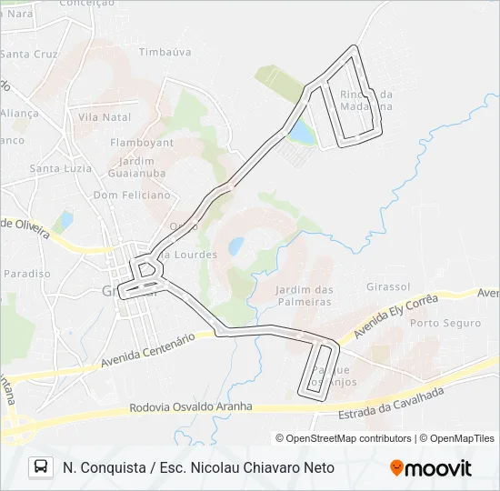NC1 NOVA CONQUISTA Bus Line Map